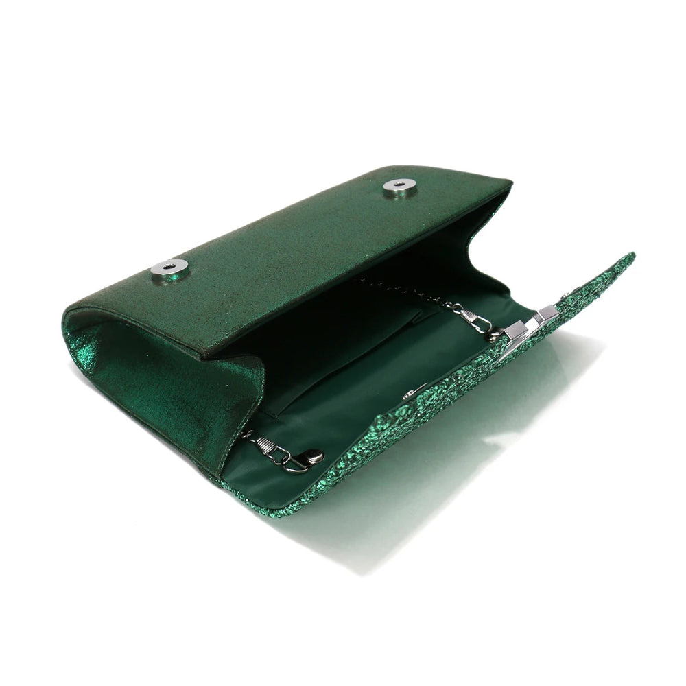 Casual V Design Metal Chain Glamorous Design Evening Envelope Shaped Sequins Handbags Mssza