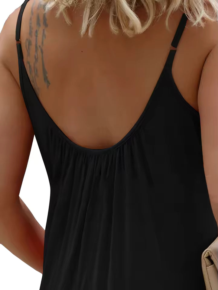 Casual V Neck Adjustable Strap Sleeveless Shorts Rompers Jumpsuits Mssza