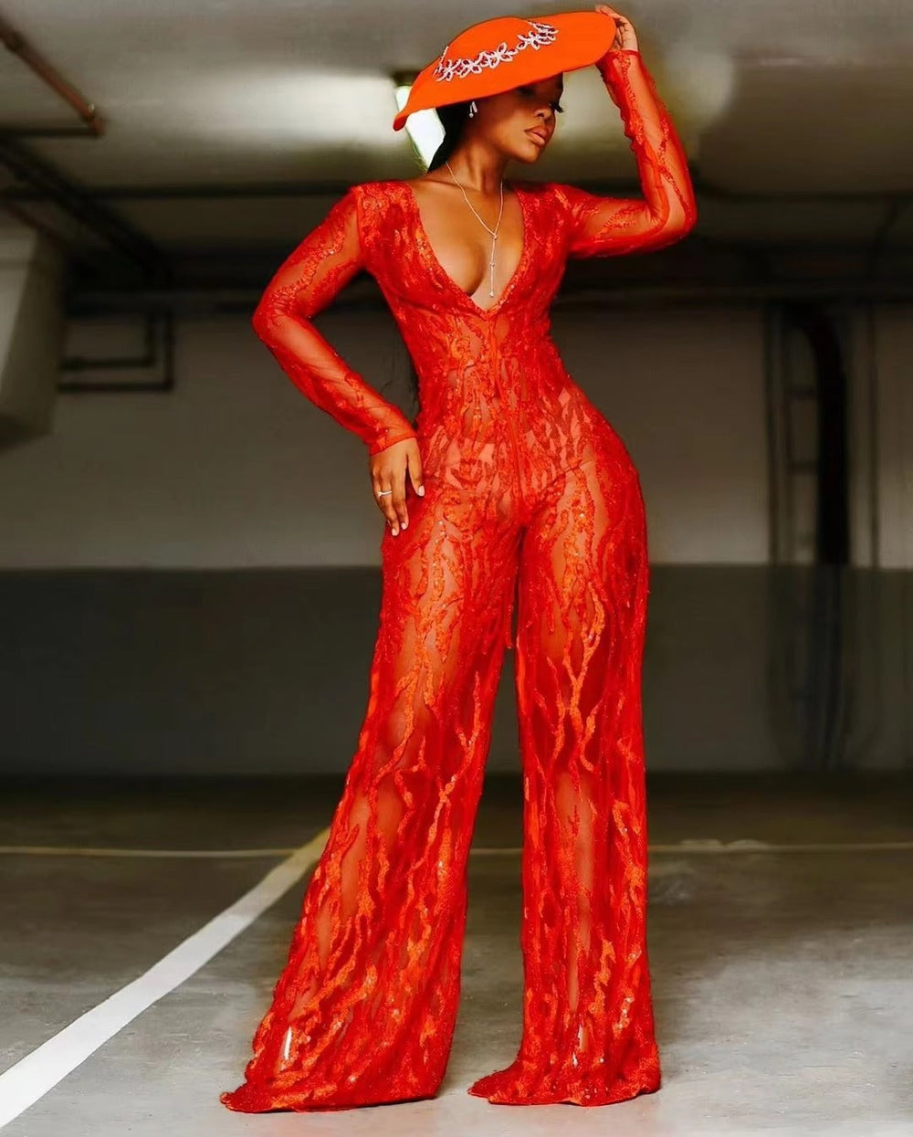 Casual V Neck Lace Up Evening Party Banquet Beach Jumpsuits Full Pant Rompers Mssza