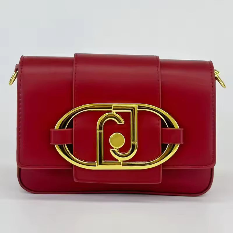 Casual Metal Buckle Flap Crossbody Chain Square Underarm Messenger Bag Mssza