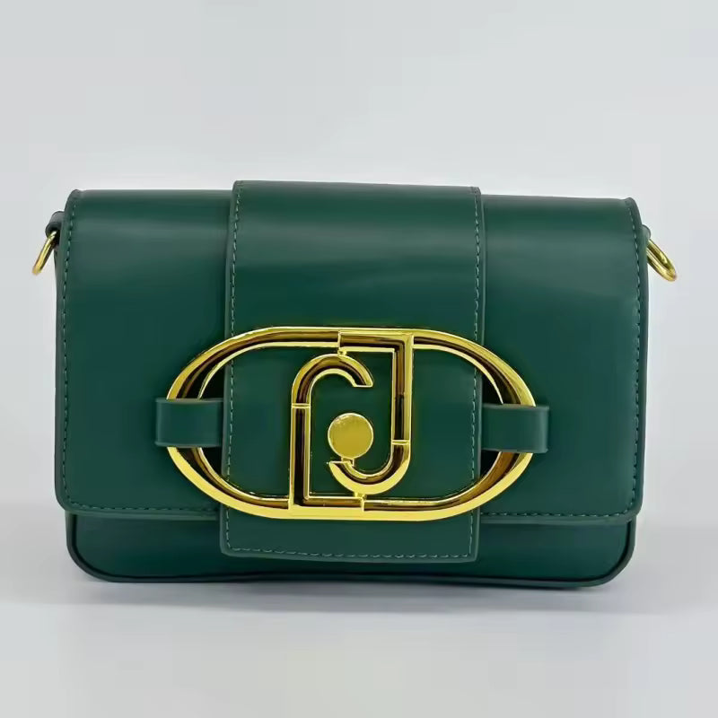 Casual Metal Buckle Flap Crossbody Chain Square Underarm Messenger Bag Mssza