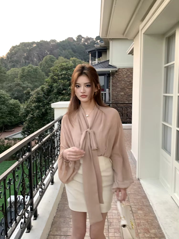 Casual Vintage High Waist Solid Back Zipper Mini Skirt Mssza