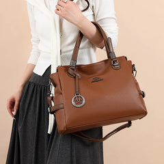Casual Vintage Large Capatity Tote Shoulder Top-Handle Bags High Quality Pu Leather Bags Mssza