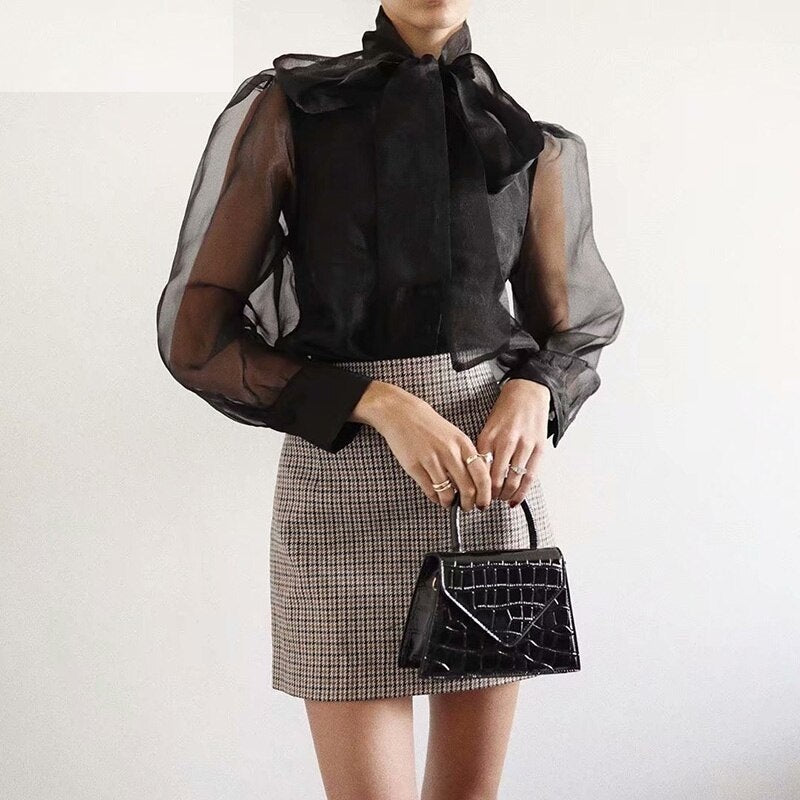 Casual Vintage Sweet High Waist A-line Mini Skirt Mssza
