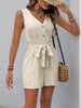 Casual Viscose Striped One-Piece Shorts Rompers And Playsuits Mssza
