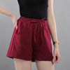 Casual Wide Leg Drawstring Cotton Elastic Waist Biker Shorts Mssza