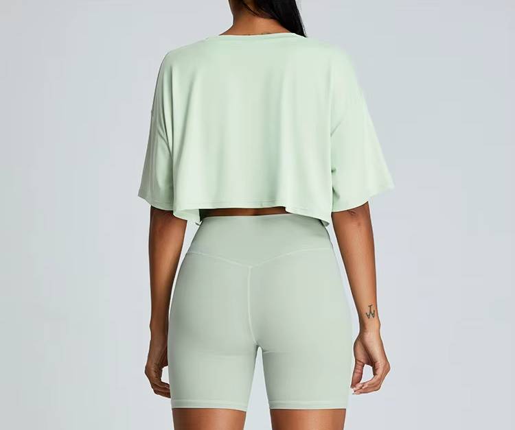 Yoga Short Sleeves Loose and Breathable Quick Drying T-shirts Mssza