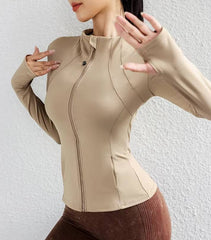 Casual Zip Up Yoga Workout Breathable Jackets Mssza