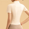 Casual Zip Up Zipper Breathable Yoga Tops Mssza