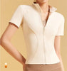 Casual Zip Up Zipper Breathable Yoga Tops Mssza