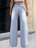 Casual Zipper Fly Cross-Border Slimming Full Length Straight Pants Mssza