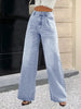 Casual Zipper Fly Cross-Border Slimming Full Length Straight Pants Mssza