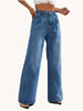 Casual Zipper Fly Cross-Border Slimming Full Length Straight Pants Mssza