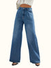 Casual Zipper Fly Cross-Border Slimming Full Length Straight Pants Mssza