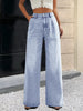 Casual Zipper Fly Cross-Border Slimming Full Length Straight Pants Mssza