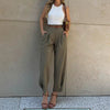 Casual Zipper Fly High Waist With Pockets Cargo Pants Mssza