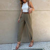 Casual Zipper Fly High Waist With Pockets Cargo Pants Mssza