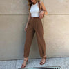 Casual Zipper Fly High Waist With Pockets Cargo Pants Mssza