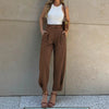 Casual Zipper Fly High Waist With Pockets Cargo Pants Mssza