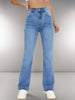 Casual Zipper Fly Versatile High Waist Slimming Loose Straight Jeans Mssza