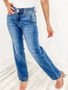 Casual Zipper Fly Washed Straight Tube Jeans Streetwear Mssza