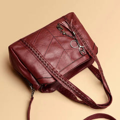 Casual Zipper Leather Designer Versatile Shoulder Bags Mssza