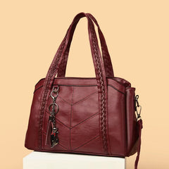 Casual Zipper Leather Designer Versatile Shoulder Bags Mssza