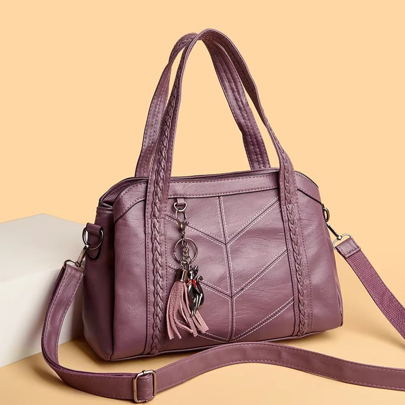 Casual Zipper Leather Designer Versatile Shoulder Bags Mssza