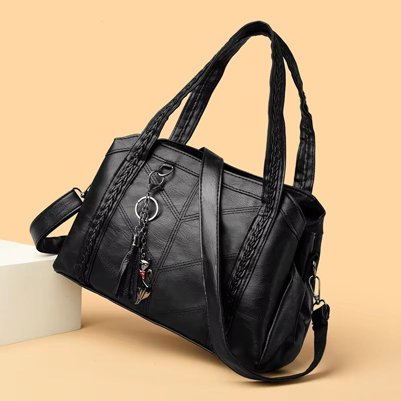 Casual Zipper Leather Designer Versatile Shoulder Bags Mssza