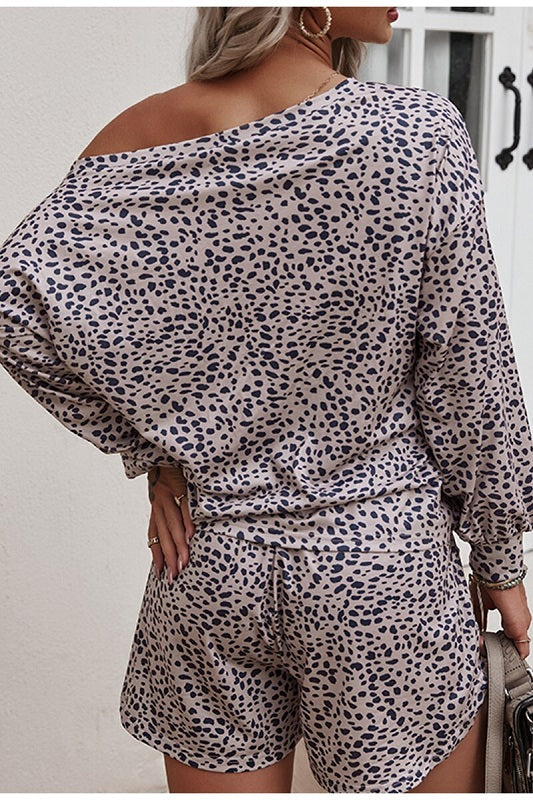 Casual polka dot print two pieces set Mssza