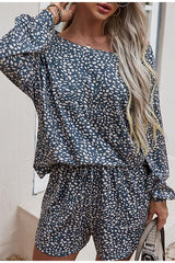 Casual polka dot print two pieces set Mssza