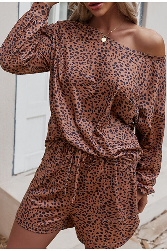 Casual polka dot print two pieces set Mssza
