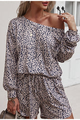Casual polka dot print two pieces set Mssza