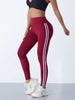 Casul Tights Workout Striped Slim Sports High Waist Pants Mssza