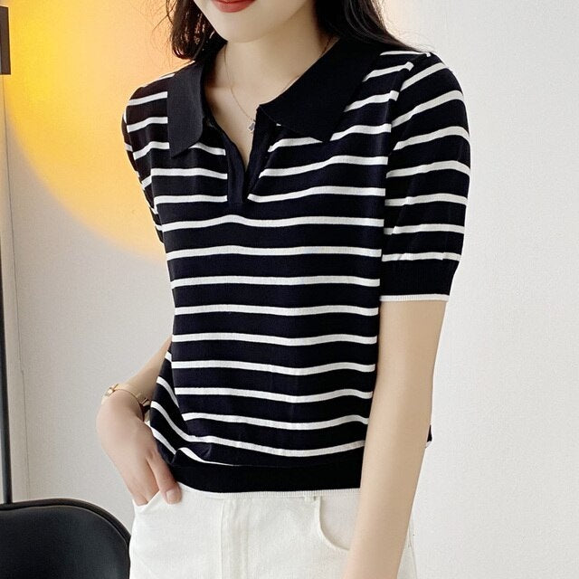 Causal Cotton Short Sleeve T-Shirt Mssza
