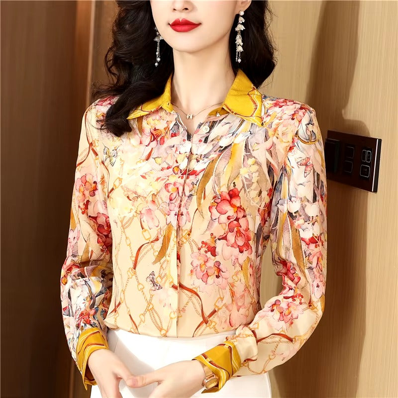Causal Single Breasted Long Sleeve Regular Fit Shirt Mssza