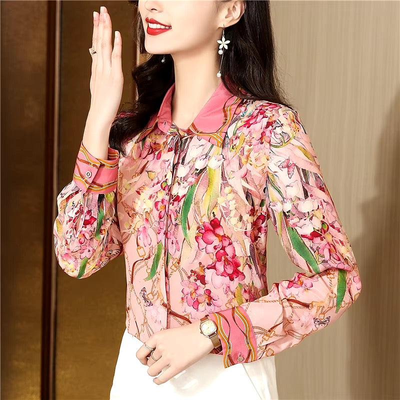 Causal Single Breasted Long Sleeve Regular Fit Shirt Mssza