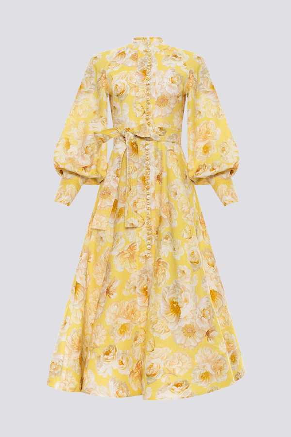 Cécilie Balloon Sleeve Floral Maxi Dress Mssaz Desses