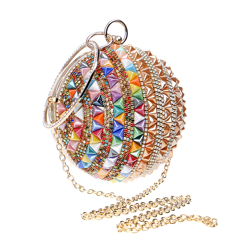 Ceramic Diamonds Party Clutch Wedding Evening Bag Mssza