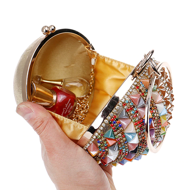 Ceramic Diamonds Party Clutch Wedding Evening Bag Mssza