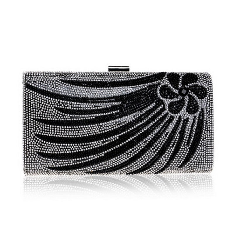 Chain Shoulder Flower Beaded Clutch Mssza
