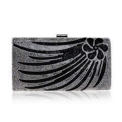 Chain Shoulder Flower Beaded Clutch Mssza
