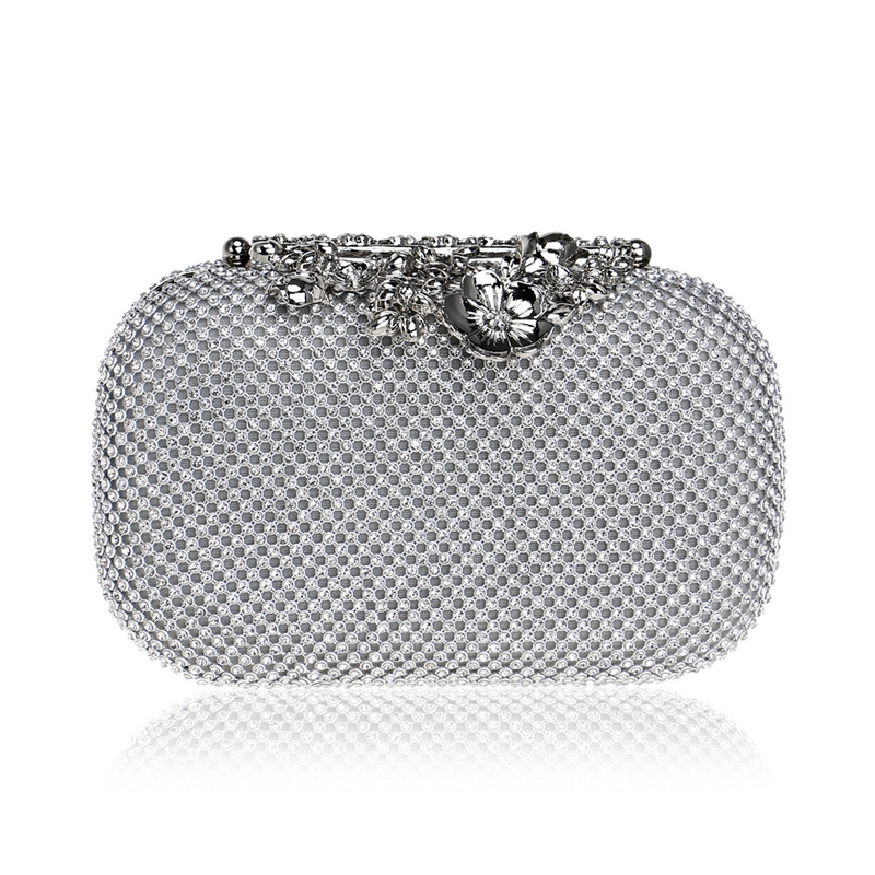 Luxury Crystal Diamond Floral Chain Small Clutch Shoulder Bags Mssza