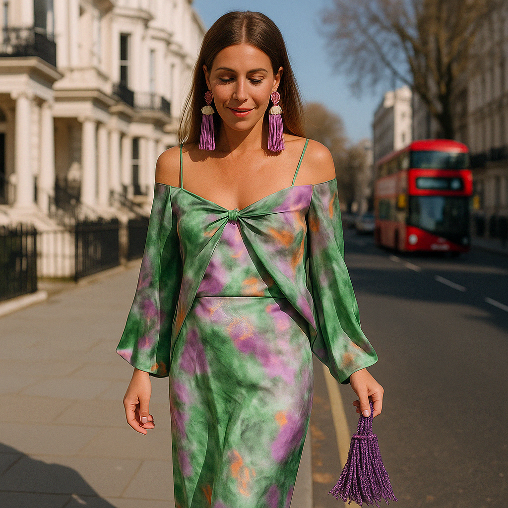 Nancy | Elegant Maxi Dress With Detachable Scarf Mssaz Desses
