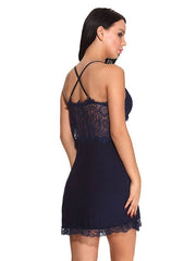 Chemise Lace T-back Jumper Lingerie 2 Piece Set Mssza