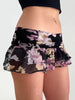 Chic Floral Print Trendy Ruched Slim Fit Mini Short Skirts Mssza