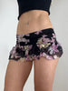 Chic Floral Print Trendy Ruched Slim Fit Mini Short Skirts Mssza