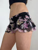 Chic Floral Print Trendy Ruched Slim Fit Mini Short Skirts Mssza