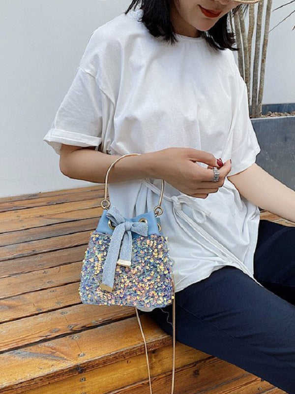 Chic New Elegant Sequined Chain Handbag Mssza