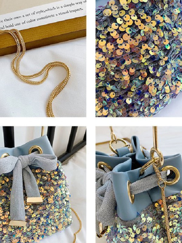 Chic New Elegant Sequined Chain Handbag Mssza